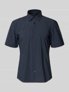 BOSS Regular Fit Businesshemd mit kurzem Arm Modell 'P-LIAM' in Marine...