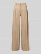 HUGO Weite Hose Baumwoll-Mix mit Leinen-Anteil Modell 'HENESA' in Sand...