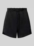 HUGO Loose Fit Shorts mit Label-Applikation Modell 'HERMIONE-1' in Bla...