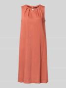 Marc Cain Knielanges Businesskleid aus Leinen-Mix mit Label-Detail in ...