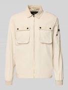 Fynch-Hatton Modern Fit Overshirt mit Label-Patch Modell 'Garmentdye' ...