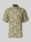 Fynch-Hatton Slim Fit Leinenhemd mit Button-Down-Kragen in Hellgruen, ...