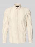 Marc O'Polo Shaped Fit Freizeithemd aus Baumwoll-Mix in Beige, Größe L