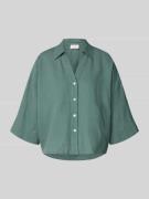 FREE/QUENT Boxy Fit Bluse mit V-Ausschnitt Modell 'Lava' in Gruen, Grö...