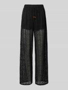 Vero Moda Weite Hose aus Spitze Modell 'MAYA' in Black, Größe M