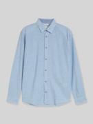 Tom Tailor Regular Fit Freizeithemd aus Leinen-Baumwolle-Mix in Hellbl...