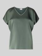 V by Vera Mont Blusenshirt aus Satin mit V-Ausschnitt in Gruen, Größe ...