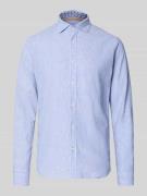 FIL NOIR Regular Fit Business-Hemd aus Leinen-Baumwoll-Mix Modell 'ROM...