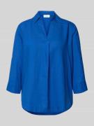 s.Oliver RED LABEL Relaxed Fit Hemdbluse aus Leinen-Viskose-Mix in Roy...