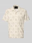 bugatti Regular Fit Freizeithemd mit Reverskragen in Beige, Größe L