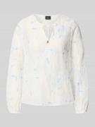 s.Oliver BLACK LABEL Regular Fit Langarmbluse mit floral Stickereien i...