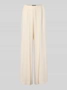 s.Oliver BLACK LABEL Weite Hose mit Bundfalten in Sand, Größe 34