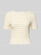 Jake*s Collection T-Shirt mit Strukturmuster und Rundhalsausschnitt in...