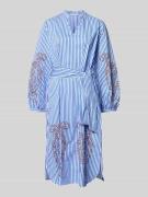 Christian Berg Woman Hemdblusenkleid mit Stitchings und Bindegürtel in...