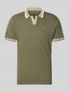 Blend Regular Fit Poloshirt mit Label-Stitching Modell 'EVO' in Oliv, ...