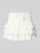 Only Leicht ausgestellter Mini-Skort mit Lochstickerei Modell 'SMILLA'...