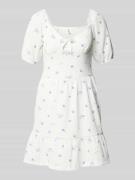 Only Minikleid mit Puffärmeln Modell 'HILLARY' in Weiss, Größe L