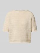 OPUS Strickshirt mit U-Boot-Ausschnitt Modell 'Pinse breath' in Sand, ...
