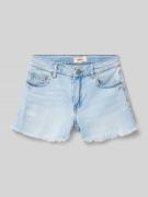 Only Straight Fit Jeansshorts aus Baumwoll-Mix Modell 'ROBYN' in Hellb...
