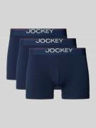 Jockey Slim Fit Trunks mit Logo-Stitching im 3er-Pack in Marine, Größe...
