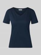 Tom Tailor Regular Fit T-Shirt aus reiner Baumwolle in Marine, Größe L