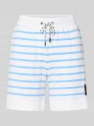 Marc Cain Shorts mit Label-Detail und Tunnelzug in Weiss, Größe 36