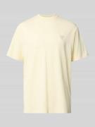 Guess T-Shirt mit Logo und Rundhalsausschnitt in Hellgelb, Größe L