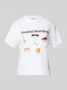 JJXX T-Shirt mit Motiv-Print Modell 'COLLAGE' in Weiss, Größe L