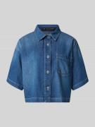 Raffaello Rossi Boxy Fit Jeansbluse mit Brusttasche Modell 'ZURI' in D...