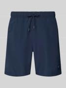 Shiwi Badehose mit Label-Patch Modell 'Mike' in Dunkelblau, Größe L