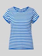 s.Oliver RED LABEL Regular Fit T-Shirt aus Baumwoll-Flammgarn in Royal...