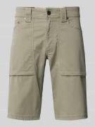 s.Oliver BLACK LABEL Regular Fit Cargoshorts aus Baumwoll-Mix in Oliv,...