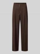 Copenhagen Muse Wide Leg Hose mit Bügelfalten Modell 'RAVNA' in Schoko...