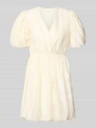 SUNCOO PARIS Minikleid mit V-Ausschnitt Modell 'CHAYA' in Offwhite, Gr...