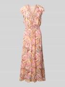 SUNCOO PARIS Maxikleid mit V-Ausschnitt und Schnürung Modell 'CALI' in...