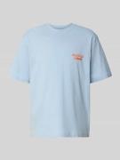 Jack & Jones T-Shirt mit Label-Print in Hellblau, Größe L
