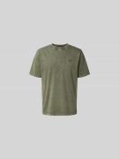 DAILY PAPER T-Shirt mit Label-Stitching in Dunkelgruen, Größe L