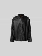 Diesel Jacke in Leder-Optik in Black, Größe 48