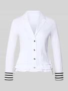 Marc Cain Blazer mit gerippten Ärmelabschlüssen und Reverskragen in We...