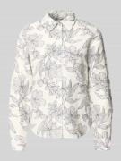 Gant Regular Fit Bluse aus Leinen-Baumwoll-Mix in Marine, Größe 34