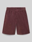 s.Oliver RED LABEL Regular Fit Sweatshorts aus Baumwoll-Mix in Aubergi...