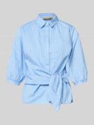 Smith and Soul Regular Fit Bluse mit Knotendetail in Hellblau, Größe L
