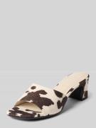 Tamaris Pantoletten mit Allover-Muster in Weiss, Größe 36