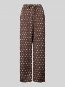 Neo Noir Stoffhose im Allover-Look Modell 'Sebba' in Mittelbraun, Größ...