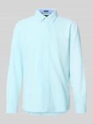 Superdry Regular Fit Freizeithemd mit Logo-Stitching in Hellblau, Größ...