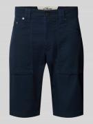 s.Oliver BLACK LABEL Regular Fit Cargoshorts aus Baumwoll-Mix in Blau,...