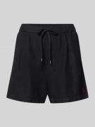 Polo Ralph Lauren Regular Fit Leinenshorts mit Tunnelzug in Black, Grö...