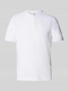 CINQUE Slim Fit Poloshirt mit Rundhalsausschnitt Modell 'LANO' in Weis...