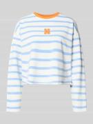 Smith and Soul Sweatshirt mit Logo-Patch und Rollsaum in Bleu, Größe L