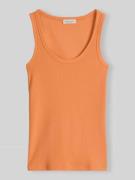 Marc O'Polo Regular Fit Top aus Baumwoll-Mix in Orange, Größe L